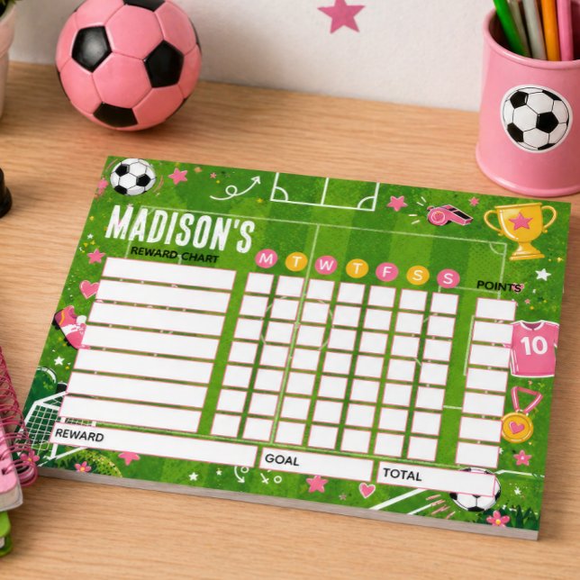 Belohnungstabelle Fußball Personalisierte Tabelle Notizblock (Von Creator hochgeladen)