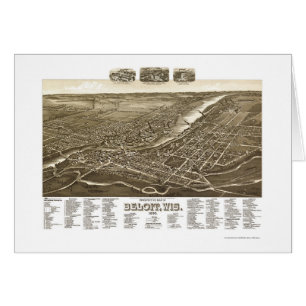 Beloit, panoramische Karte WI - 1890