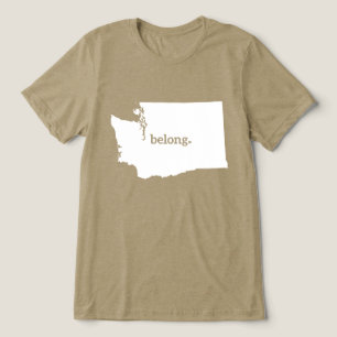 Belong Washington Staaten Map Tri-Blend Shirt