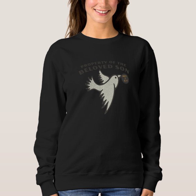 Belonging To The Beloved Son Holy Spirit Dove Matt Sweatshirt (Vorderseite)