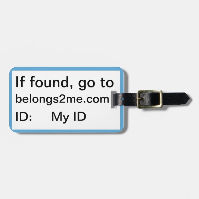 belongs2me.com-Gepäckanhänger Gepäckanhänger (Vorderseite horizontal)