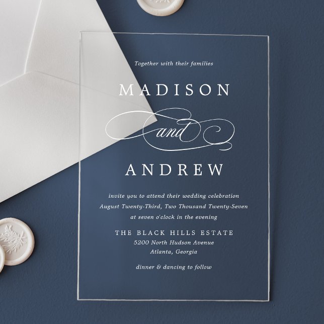 Beloved Calligraphy Wedding Acryleinladungen (Von Creator hochgeladen)