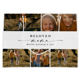 Beloved Mama Mama Happy Mother Day Foto Collage Große Geschenktüte