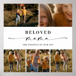 Beloved Mama Mama Happy Mother Day Foto Collage Poster
