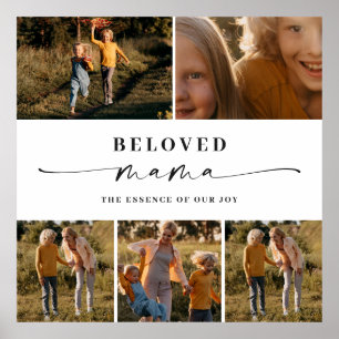 Beloved Mama Mama Happy Mother Day Foto Collage Poster