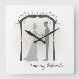 Beloved Quadratische Wanduhr