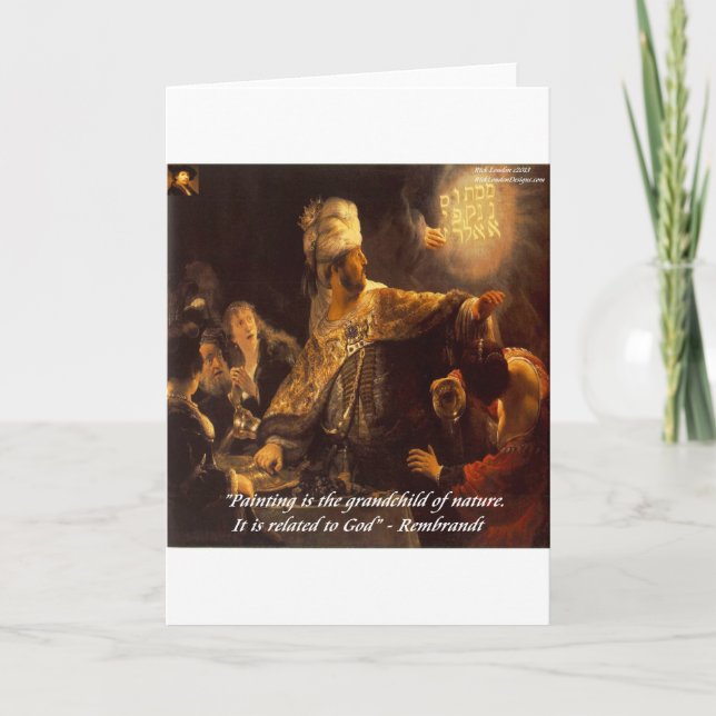 Belshazzars Fest- und Umarmungsquote Karte (Vorderseite)