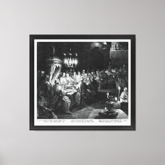 Belshazzar's Fest von Engraver Jan Muller Leinwanddruck (Vorderseite)