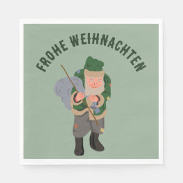 Belsnickel Cartoon Personalisiert Weihnachten Serviette