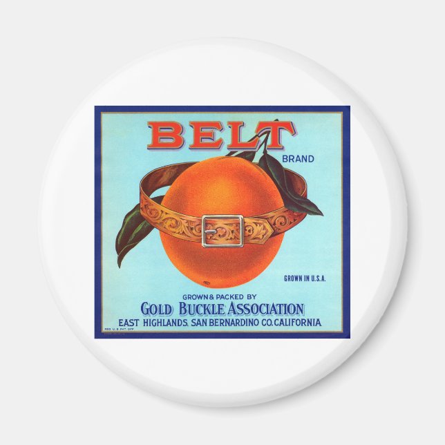 Belt Brand California Orange Magnet (Vorne)