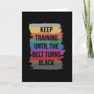 Belt macht Black Karate Martial Arts Karte