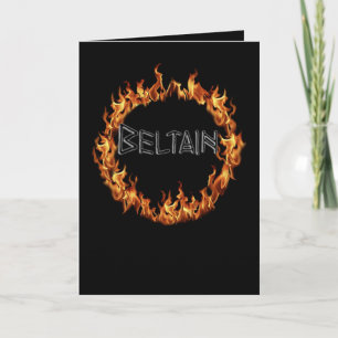 Beltain-Feuer-Ring-Faltgrußkarte Karte