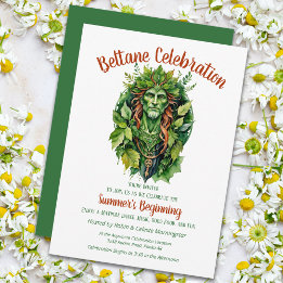 Beltane Celtic Greenman Forest God Sabbat Party Einladung