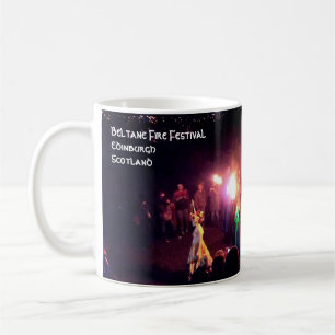 Beltane Fire Festival Prozession der May Queen Kaffeetasse