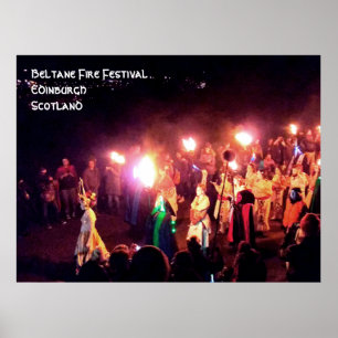 Beltane Fire Festival Prozession der May Queen Poster
