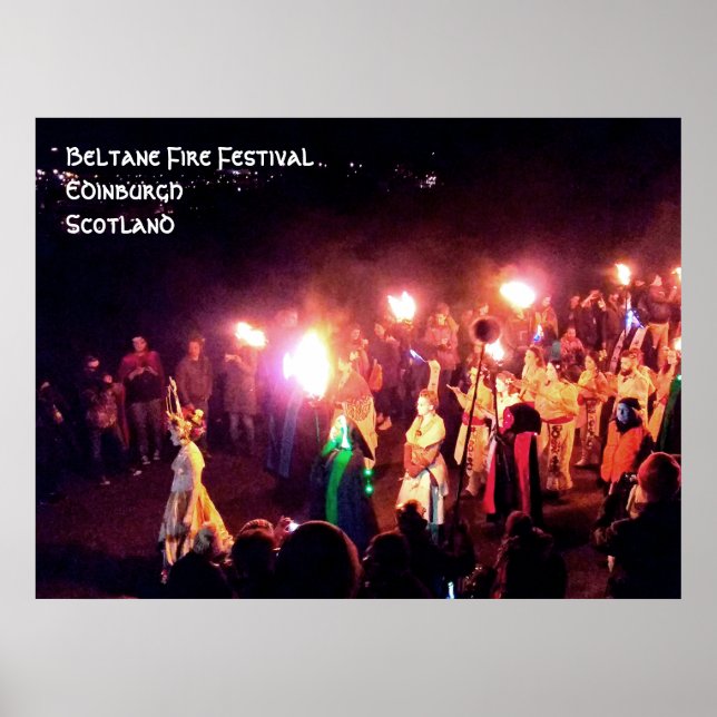 Beltane Fire Festival Prozession der May Queen Poster (Vorne)