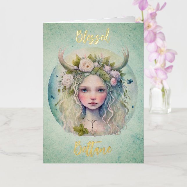 Beltane Foil Card (Orchidee)