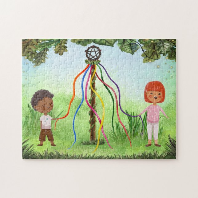 Beltane Kids Game Maypole Dance Puzzle (Horizontal)