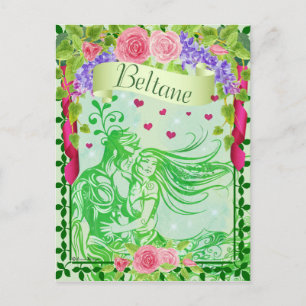 Beltane Pagan Fantasy Postcard Postkarte