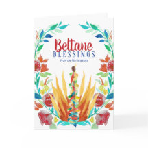 Beltane Segnungen Farbenfrohe Blumenfeuer und Mayp