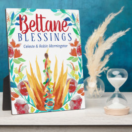 Beltane Sommer Blume Feuer & Maypole Wiccan Fotoplatte