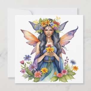 Beltane Sommer Fee Floral Wicca Sabbat Feiertagskarte