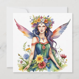 Beltane Sommer Fee Floral Wicca Sabbat Feiertagskarte