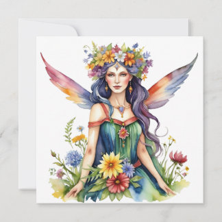 Beltane Sommer Fee Floral Wicca Sabbat Feiertagskarte