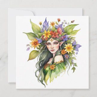 Beltane Sommer Fee Floral Wicca Sabbat Feiertagskarte
