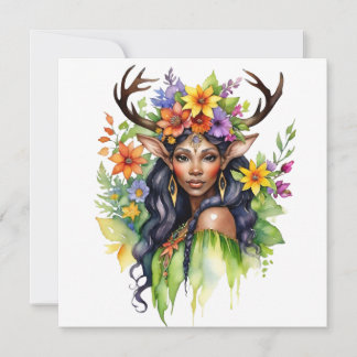 Beltane Sommer Fee Floral Wicca Sabbat Feiertagskarte