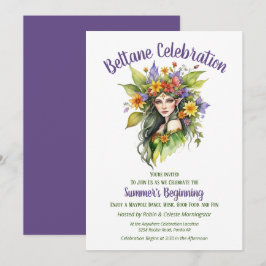 Beltane Summer Fairy Floral Sabbat Party Einladung