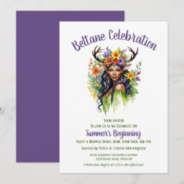 Beltane Summer Fairy Floral Sabbat Party Einladung