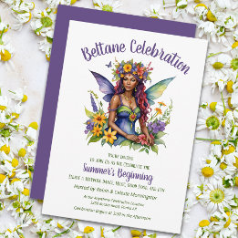 Beltane Summer Fairy Floral Sabbat Party Einladung