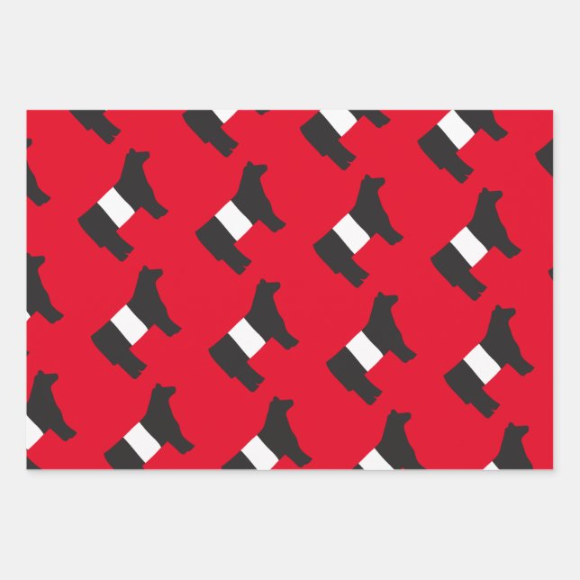 Beltie, Belted Galloway Gift Wrap Sheet Sets Geschenkpapier Set (Vorderseite 3)