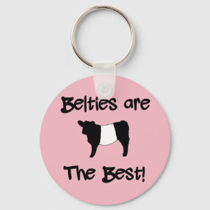 Belties sind die schönste geliebte Galloway Kuh Schlüsselanhänger
