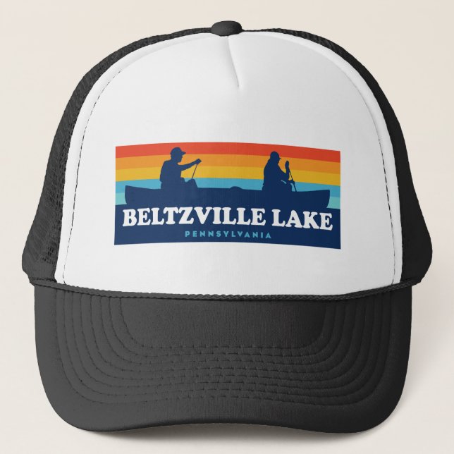 Beltzville Lake Pennsylvania Canoe Truckerkappe (Vorderseite)