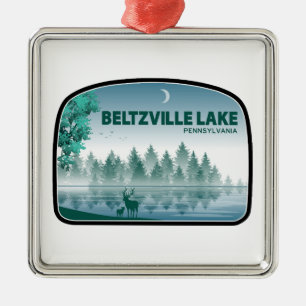 Beltzville Lake Pennsylvania Deer Ornament Aus Metall