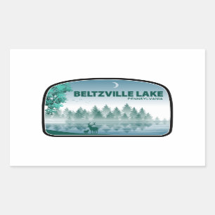 Beltzville Lake Pennsylvania Deer Rechteckiger Aufkleber