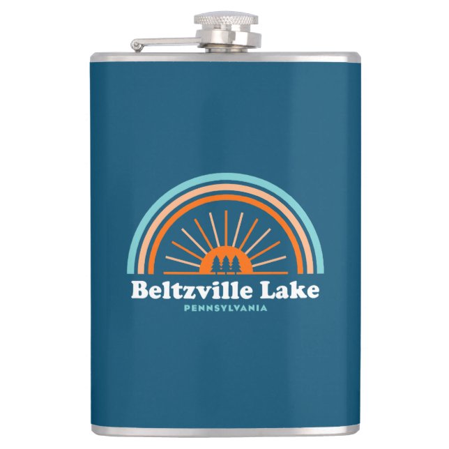 Beltzville Lake Pennsylvania Rainbow Flachmann (Vorderseite)