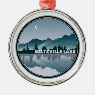 Beltzville Lake Pennsylvania Reflektion Ornament Aus Metall