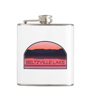 Beltzville Lake Pennsylvania Rote Morgensonne Flachmann