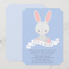 Belüftete Bunny Rabbit Boy Babydusche Einladung