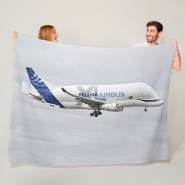 BELUGA AIRPLANE FLEECEDECKE