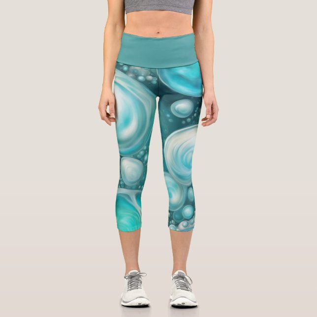 Beluga Bubbles Capri Leggings (Vorderseite)