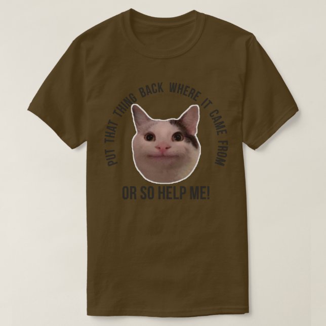 Beluga Cat Meme setzt das zurück, wo es von O kam T-Shirt (Design vorne)