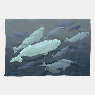 Beluga Handtuch Beluga-Wal Geschirrhandtücher Wal