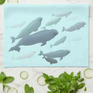 Beluga Handtuch Beluga-Wal Geschirrtücher Wal Gesc