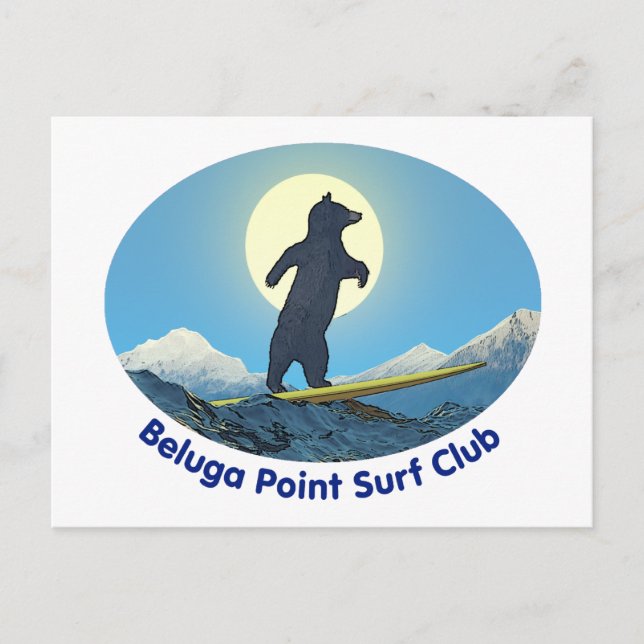 Beluga Point Surf Club Postkarte (Vorderseite)