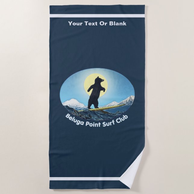 Beluga Point Surf Club Strandtuch (Vorderseite)