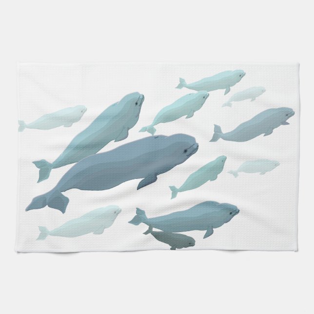 Beluga Towel Beluga Whale Dish Towels Whale Gifts Handtuch (Horizontal)